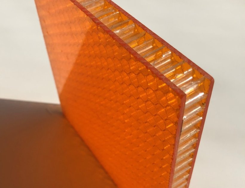 Acrylic PC polycarbonate honeycomb sandwich panel-850